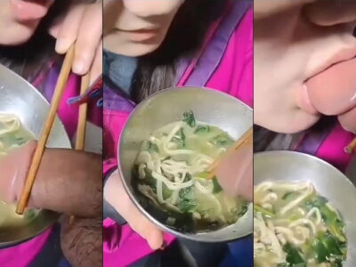Phim hot độc lạ em ăn mì còn lấy chim anh chấm vào nước để mút